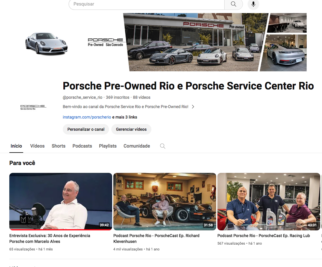 Porsche Service Rio Youtube